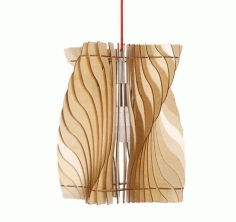 Wooden Hanging 3D Lamp DXF File