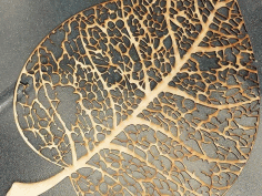 Wooden Leaf Laser Cut DXF File