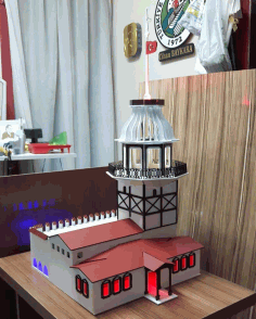 Wooden Lighthouse CNC Laser Cut Template Free Vector CDR File