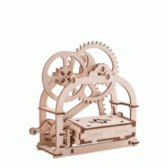 Wooden Mechanical Card Holder DXF Vectors File