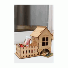 Wooden Mini Baby Doll Candy House CDR File