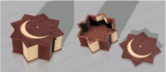 Wooden Mini Moon Star Box CDR Vectors File