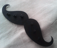 Wooden Mustache Shaped Hanger Free CDR File