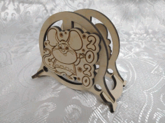Wooden Napkin Holder Mouse 2020 Laser Cut Design CDR File