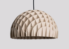 Wooden Parametric Hanging Lamp CNC Vector File Free CDR Vectors File