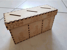 Wooden Partition Box Laser Cut Engraving Design DXF File