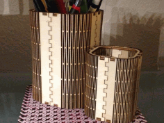 Wooden Pen Holder 4mm Laser Cut DXF File