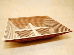 Wooden Plate With Divider CDR File