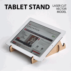 Wooden Puzzle Laptop and Tablet Stand CDR File