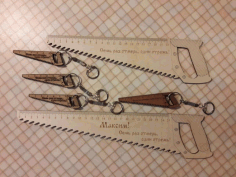 Wooden Saw Ruler Free Vector CDR File