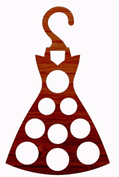 Wooden Scarf Hanger Template Free CDR File