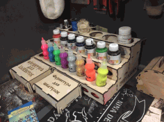 Wooden Stand for Paint Laser Cut Free CDR File