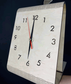 Wooden Table Clock Ai and CDR File