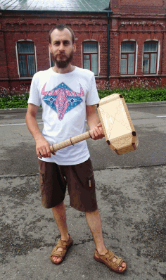 Wooden Thor Hammer Toy Laser Cut Free CDR File
