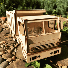 Wooden Truck Glass Holder CDR File