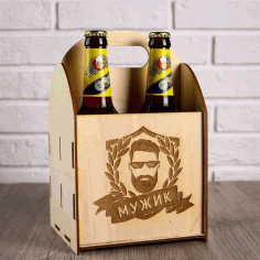 Wooden Wine Bottles Holder Laser Cut and Engraving Design CDR File