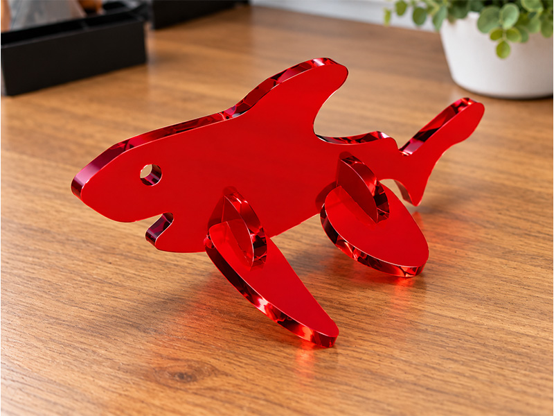 Laser Cut Acrylic Shark 3D Toy Model Kit