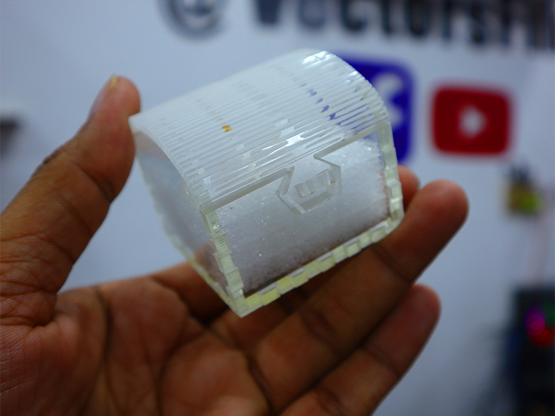 Laser Cut Acrylic Ring Box with Living Hinge Template