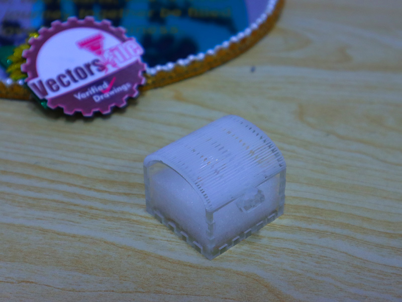Laser Cut Acrylic Ring Box with Living Hinge Template