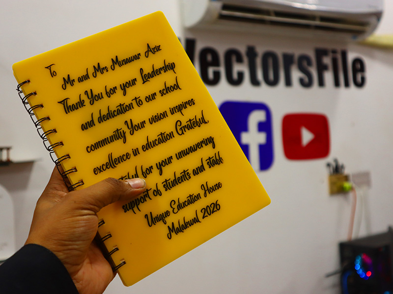 3d Printer Drawing.pdf Laser Cut Acrylic Notebook Cover Template | Vectors File
