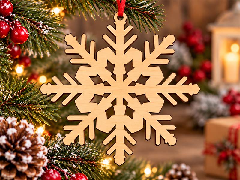 Snowflake Pattern Design Christmas Snowflake Ornament Laser Cut Design Tree Hanging Decoration ...
