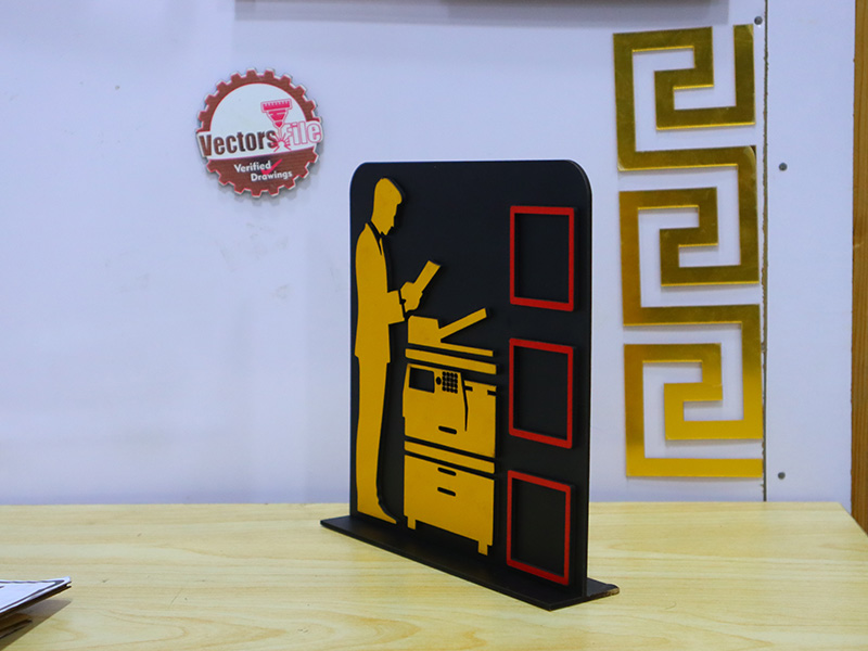 Laser Cut QR Code Stand for Office Photocopy and Printing Services ...
