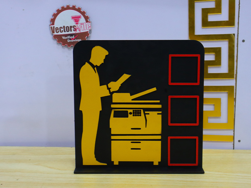 Laser Cut QR Code Stand for Office Photocopy and Printing Services ...