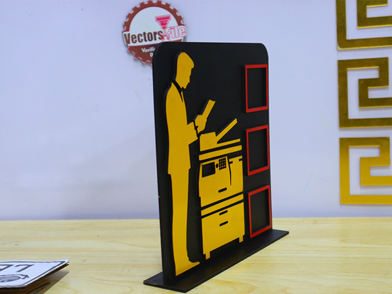 Laser Cut QR Code Stand for Office Photocopy and Printing Services ...