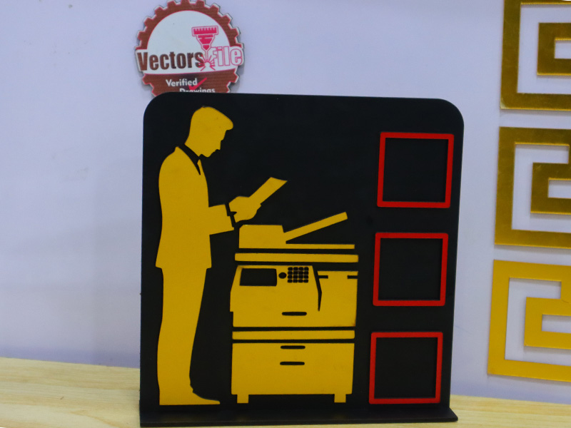 Laser Cut QR Code Stand for Office Photocopy and Printing Services ...