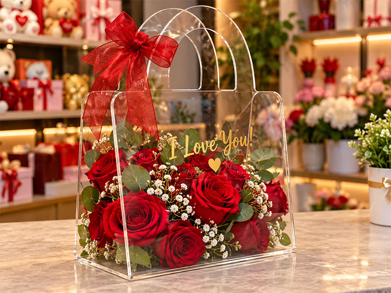 Paper Wallet Generator Laser Cut Acrylic Flower Gift Bag for Roses | Vectors File