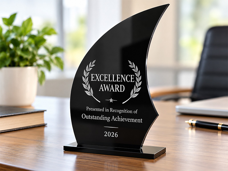 Paper Wallet Generator Laser Cut Acrylic Excellence Trophy Award Design | Vectors File