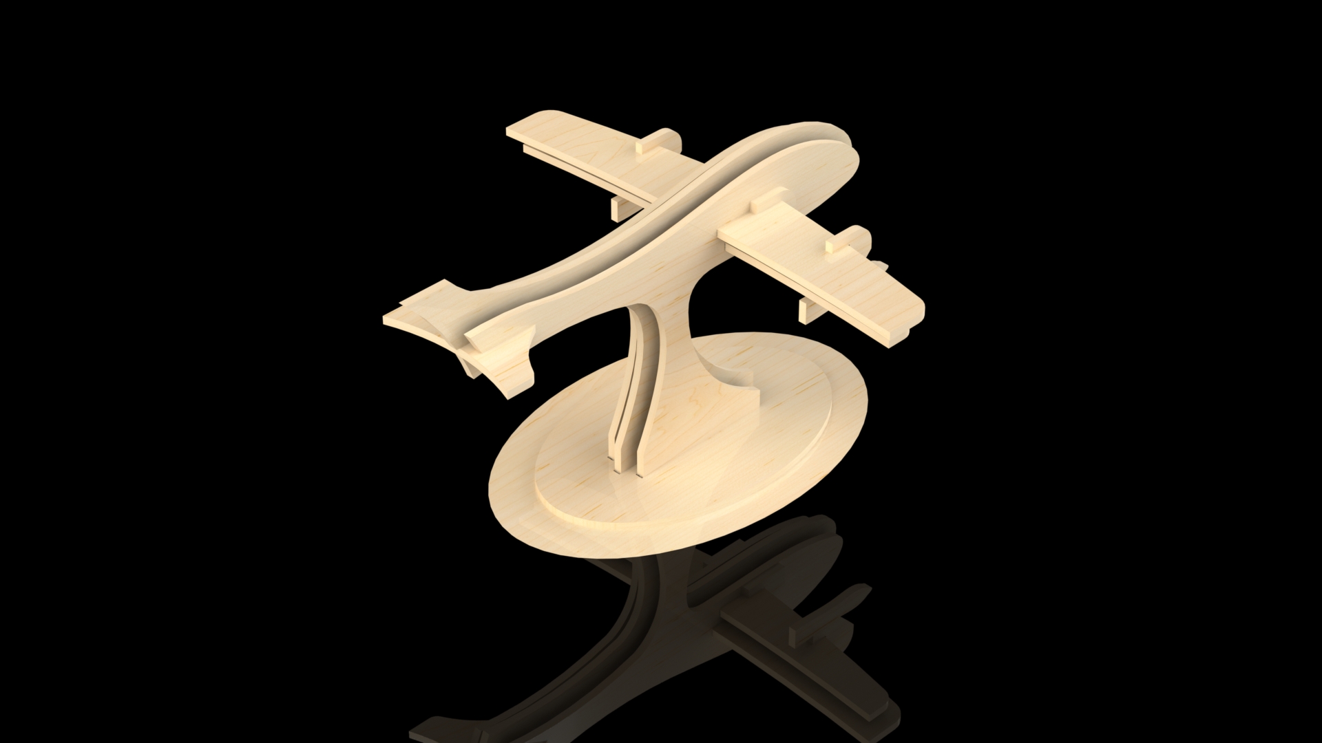 Airplane Wooden Decorative 3D Puzzle CDR File