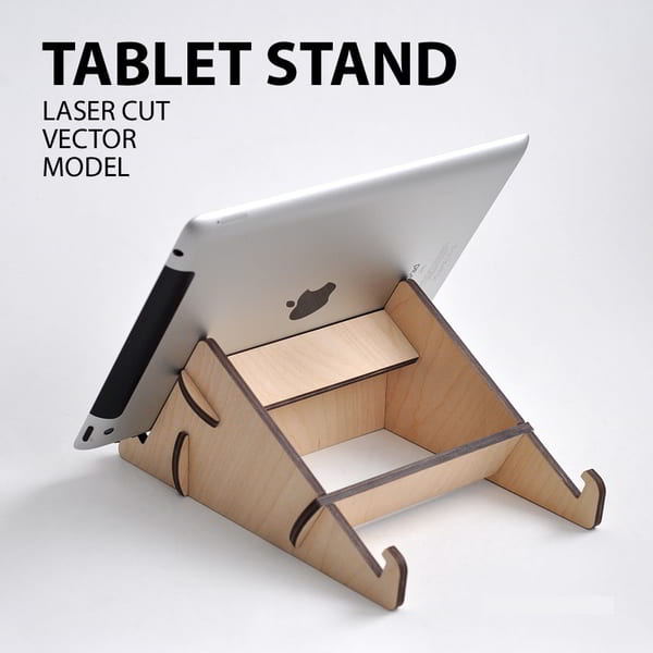 Wooden Puzzle Laptop and Tablet Stand CDR File