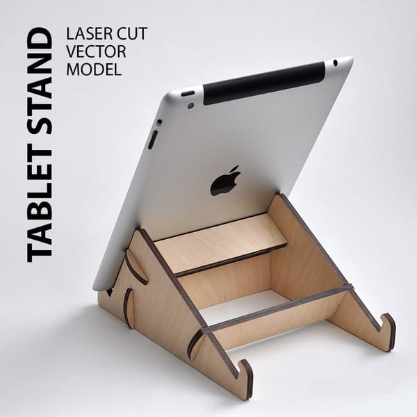 Wooden Puzzle Laptop and Tablet Stand CDR File