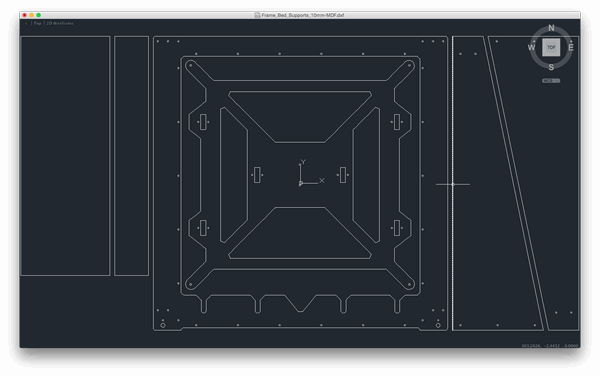 Laser Cut CNC Table Frame for Aldric Negriers Mega Prusa i3 Rework DXF File