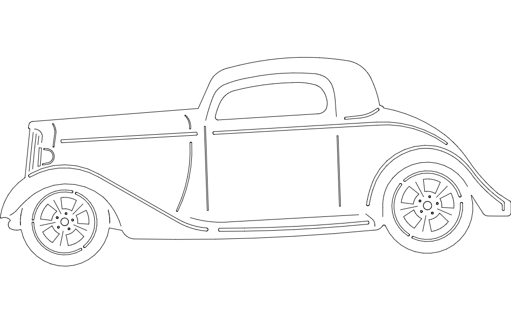 34 Chevy Car DXF File