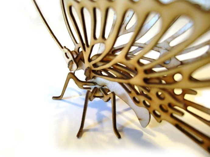 Laser Cut 3D Puzzle Butterfly CDR Vectors File