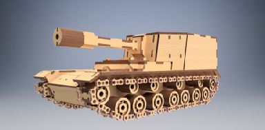 Tank SPG 212 3D Model Drawing CDR Vectors File