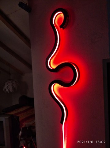 Snake Wooden LED Hidden Glowing Light DXF File
