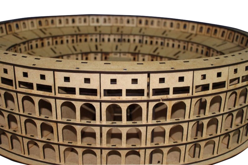 Roman Coliseum Miniature Model DXF File