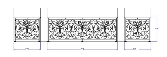 Laser Cutting Modern Grill Designs for Elevation DXF File