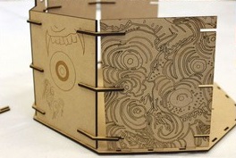 Laser Cut Wooden 3D Puzzle Chair and Storage Boxes DXF File