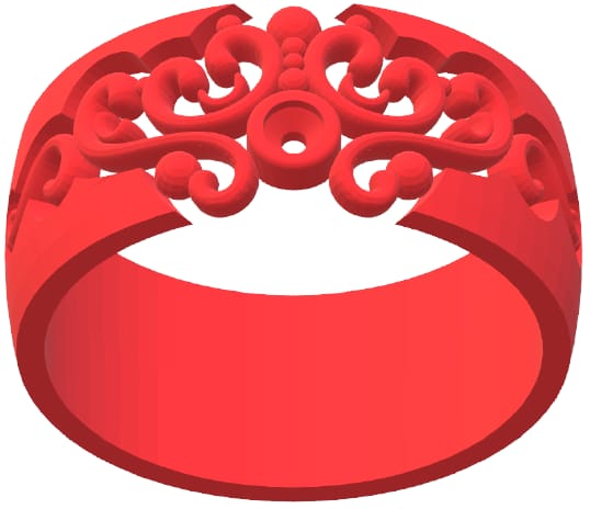 3D Model Women Ring Model Wedding Ring Jewelry STL File for 3D Printing