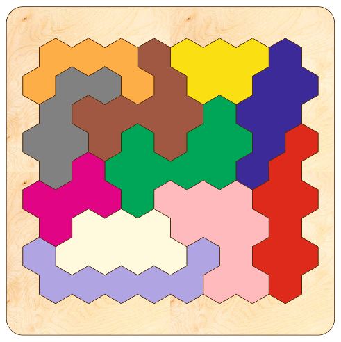 3D Wooden Tangram Puzzles Jigsaw Board Game Toys Laser Cutting Template Laser Cut CDR File