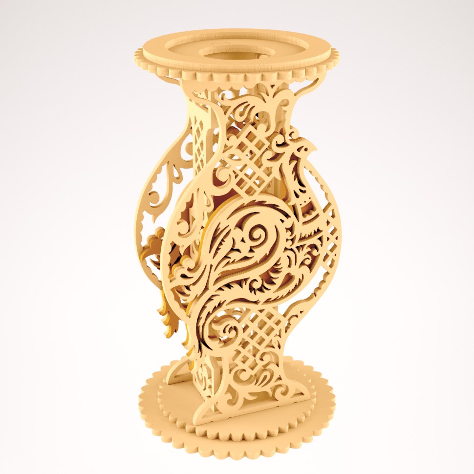 3d Wooden Vase Cnc Decoration Project Download Free Vectors DXF File