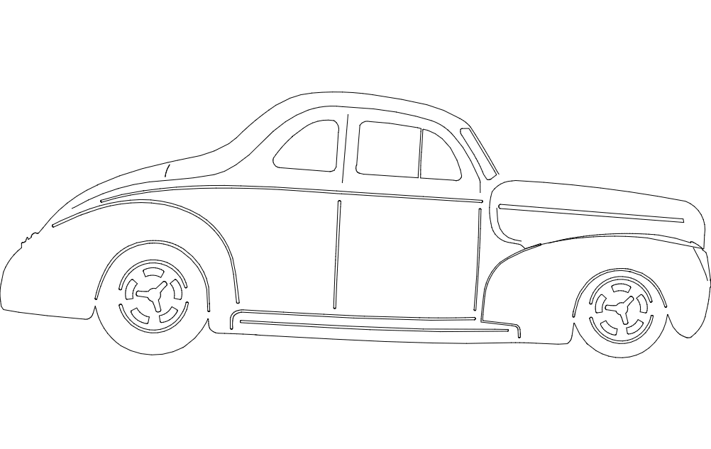 40 Ford Coupe Car DXF File