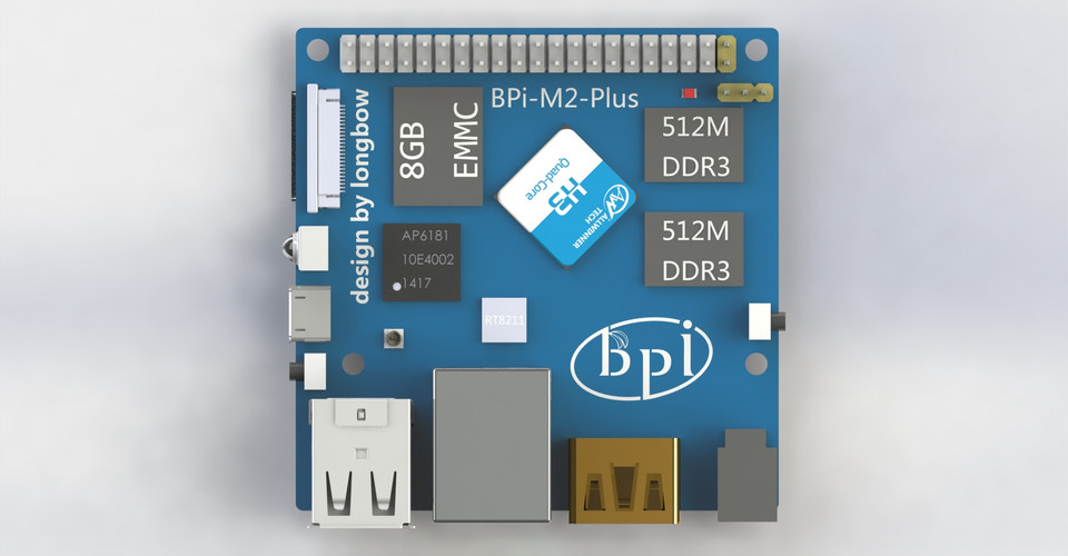 SOLIDWORKS Banana Pi M2 Plus 3D DXF File