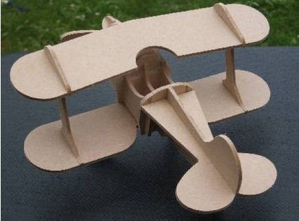 Laser Cut Toy Wooden Airplane CDR Vectors File