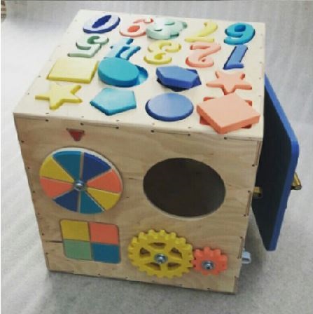 Busy Cube Wood Educational Puzzle Toys Free CDR Vectors File