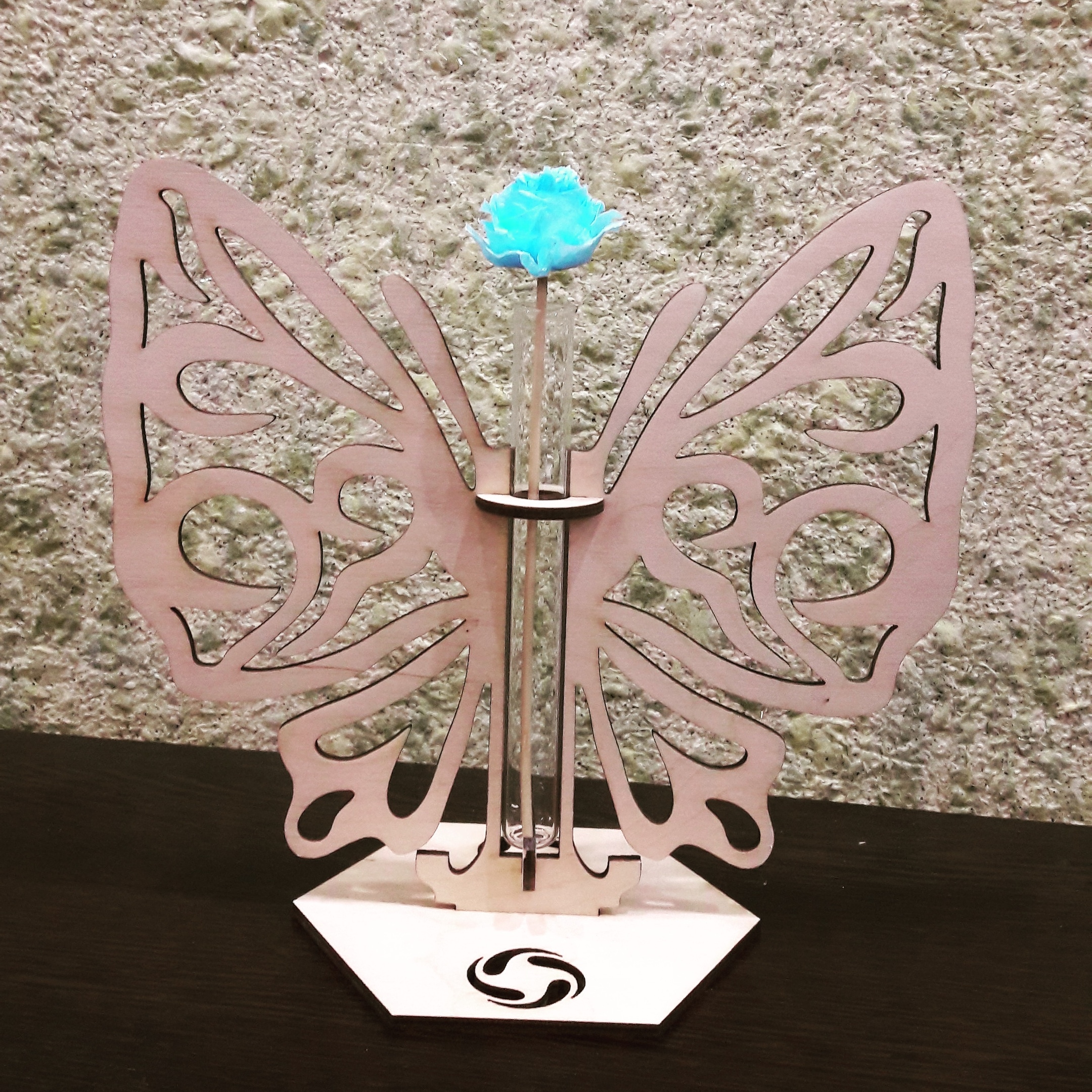 Laser Cut Butterfly Vase Stand Flower Pot CDR Vectors File